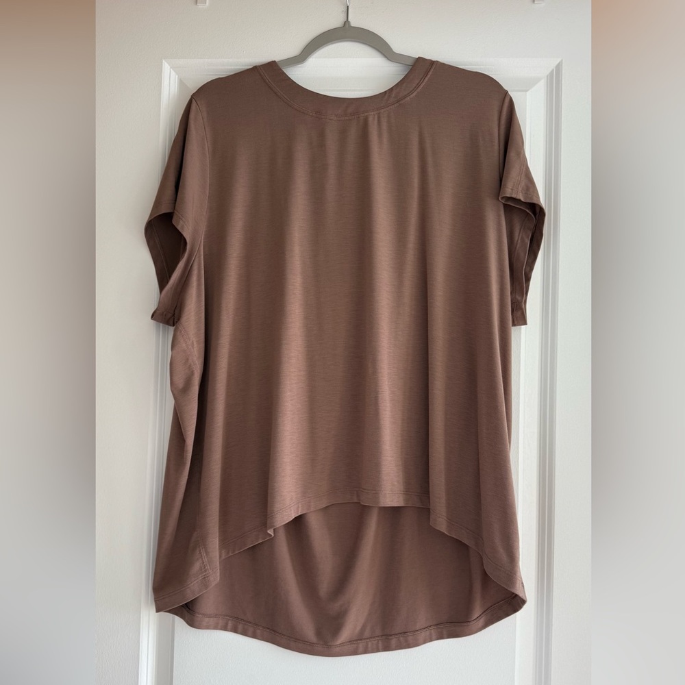 Athleta With Ease top, Brown, Size XL